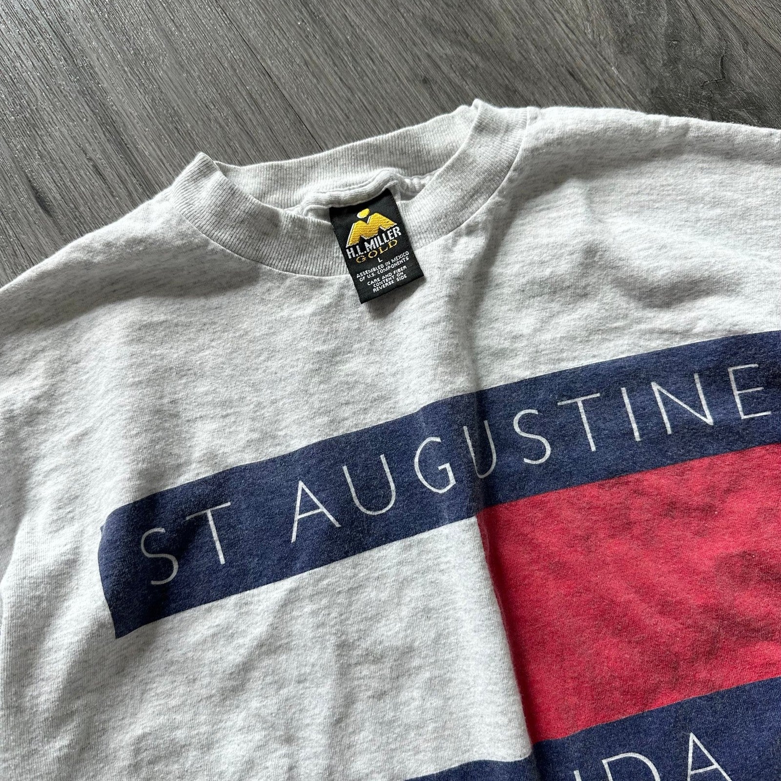 Vintage 90s Flag Logo T-Shirt St Augustine Florida