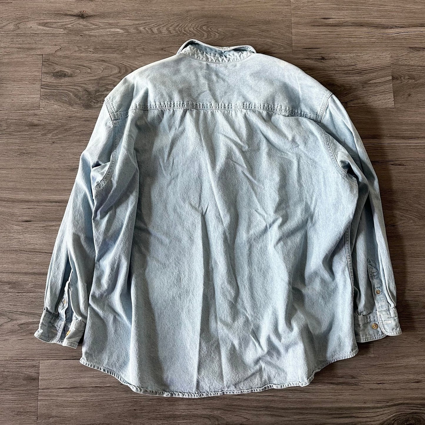 Vintage 90s Lee Denim Shirt Los Angeles Co Sheriff Homicide