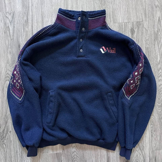 Vintage 90s Vail Ski Synchilla Pullover Fleece