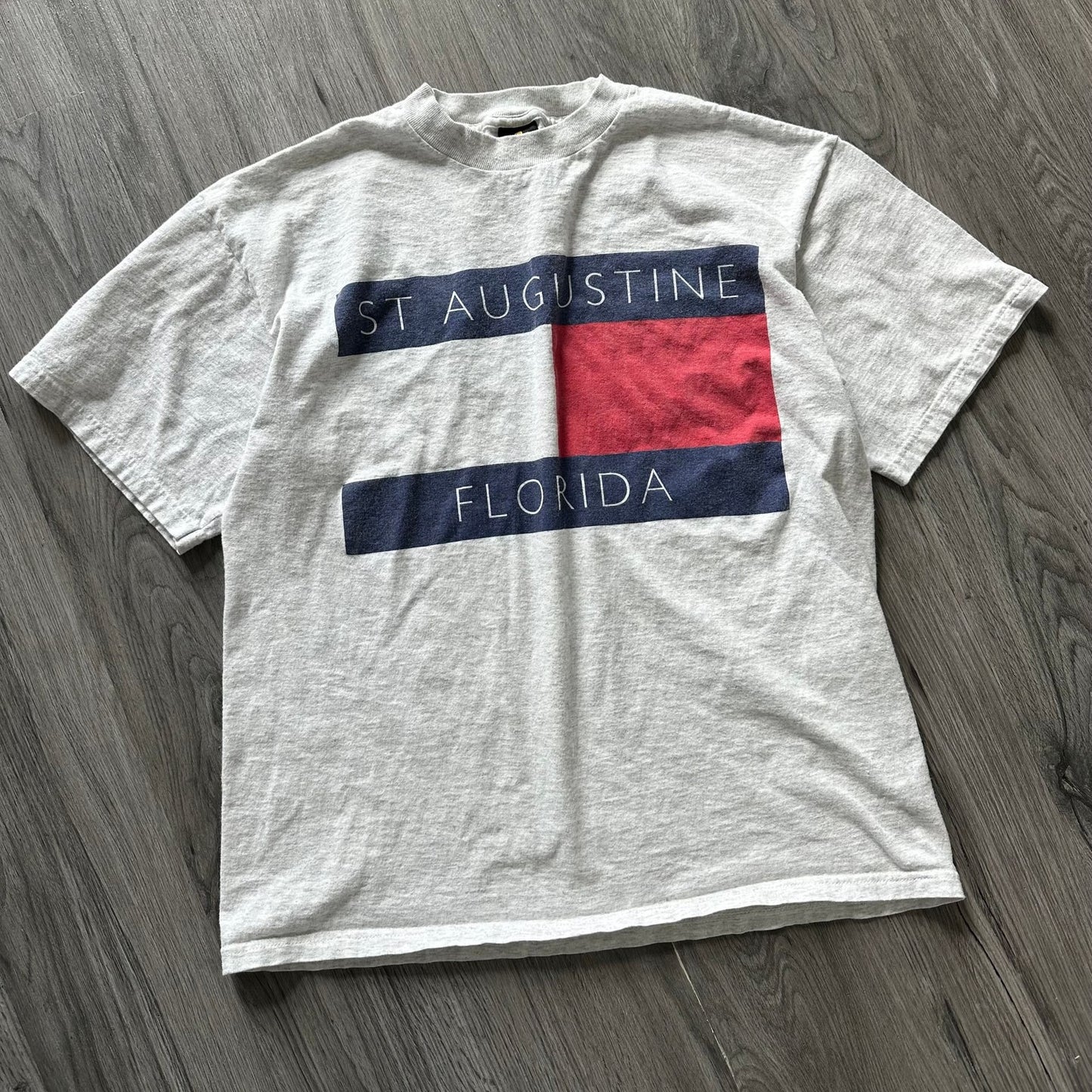Vintage 90s Flag Logo T-Shirt St Augustine Florida