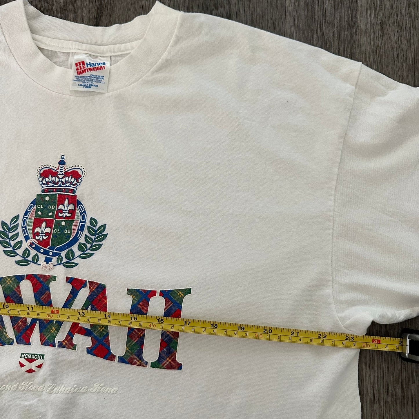 Vintage 90s Hawaii Plaid T-Shirt