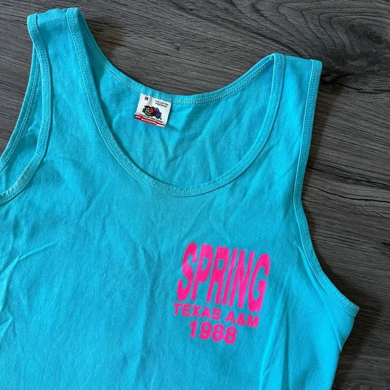 Vintage 80s Texas A&M Spring Tank Top Chi Phi