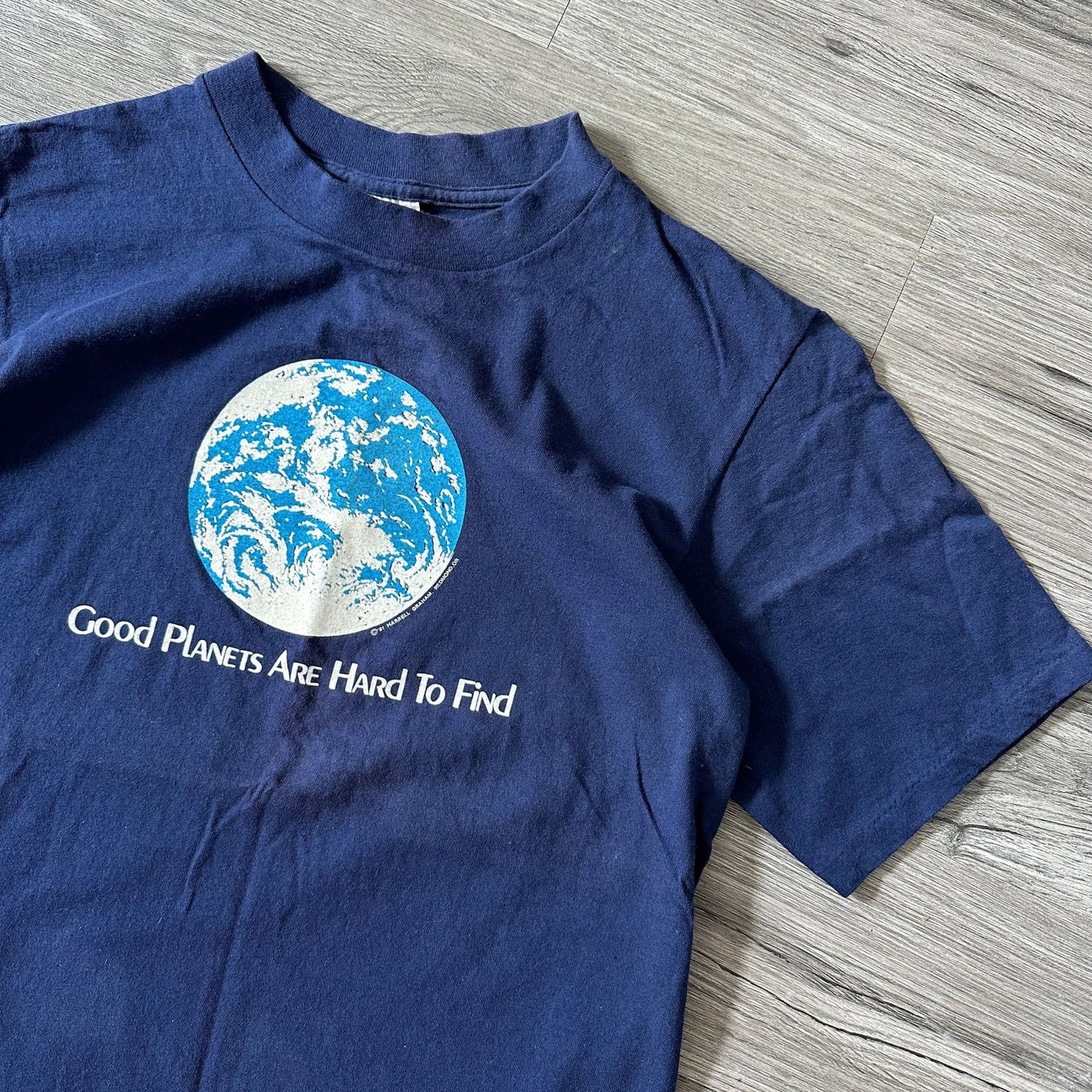 Vintage EarthSpace Enterprises 80s T-Shirt  “Good Planets Are Hard To Find”