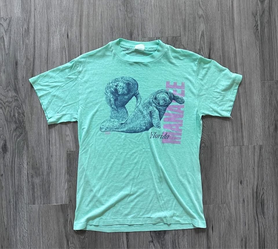 Vintage 80s Space Shirts Manatee T-Shirt