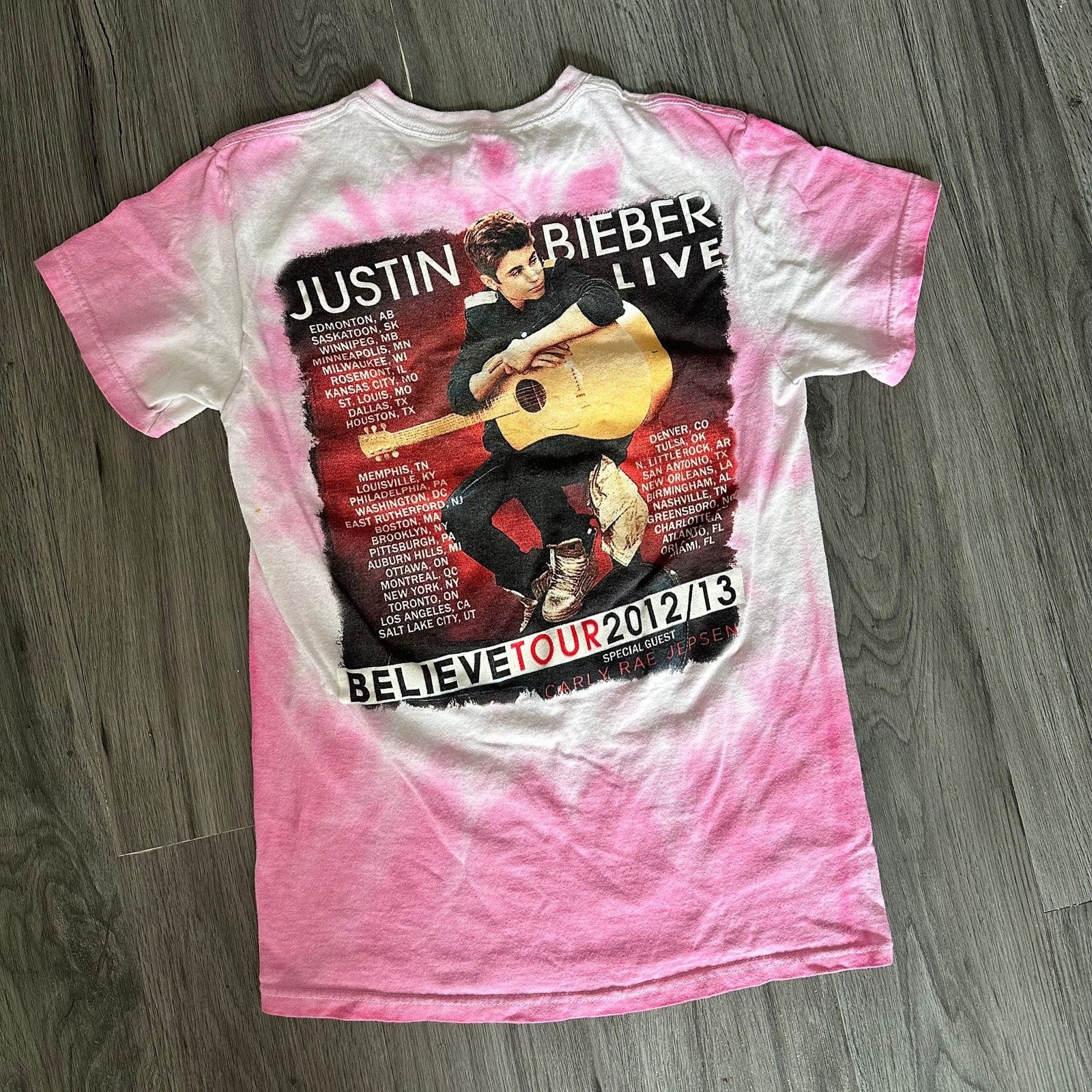 Justin Bieber Believe 2012 Concert Tour Short Sleeve T-Shirt Men's S