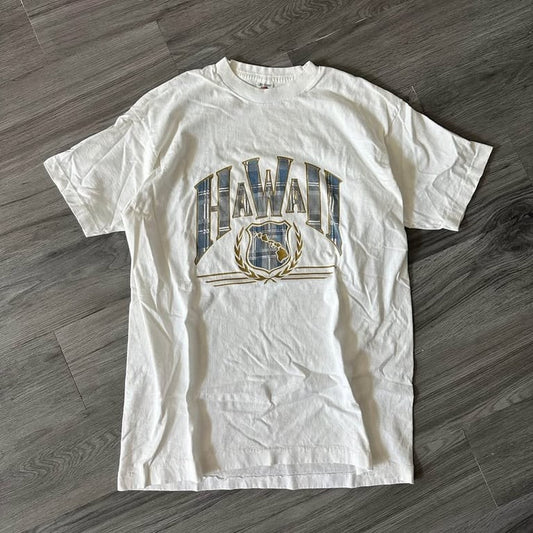 Vintage 90s Hawaii Graphic T-Shirt Plaid
