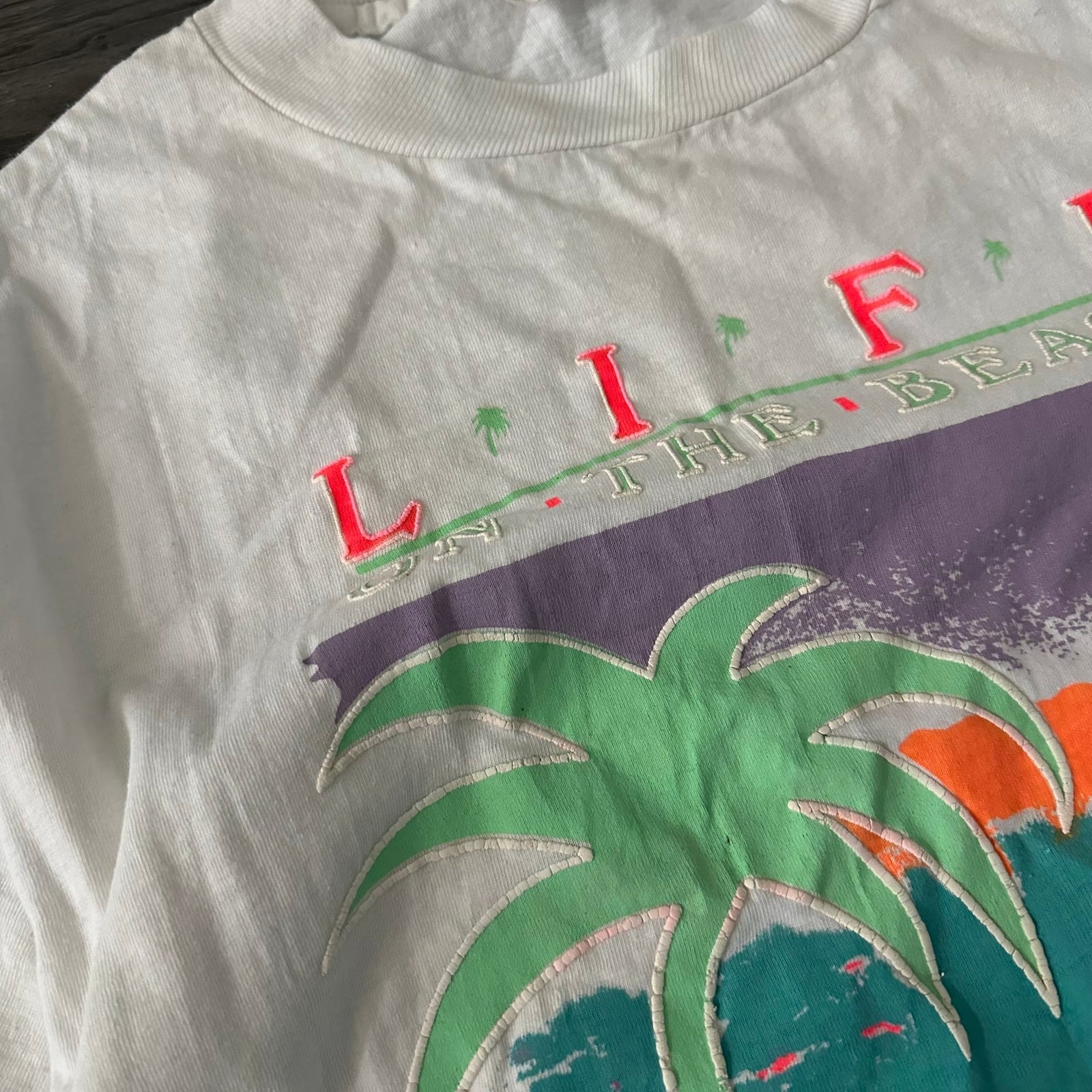 Vintage 80s "Life's A Beach California" Graphic T-Shirt Men's Medium