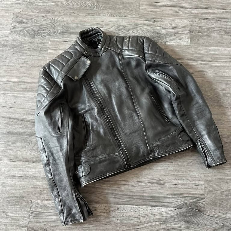 Vintage Motoport USA Leather Motorcycle Jacket Moto Racing