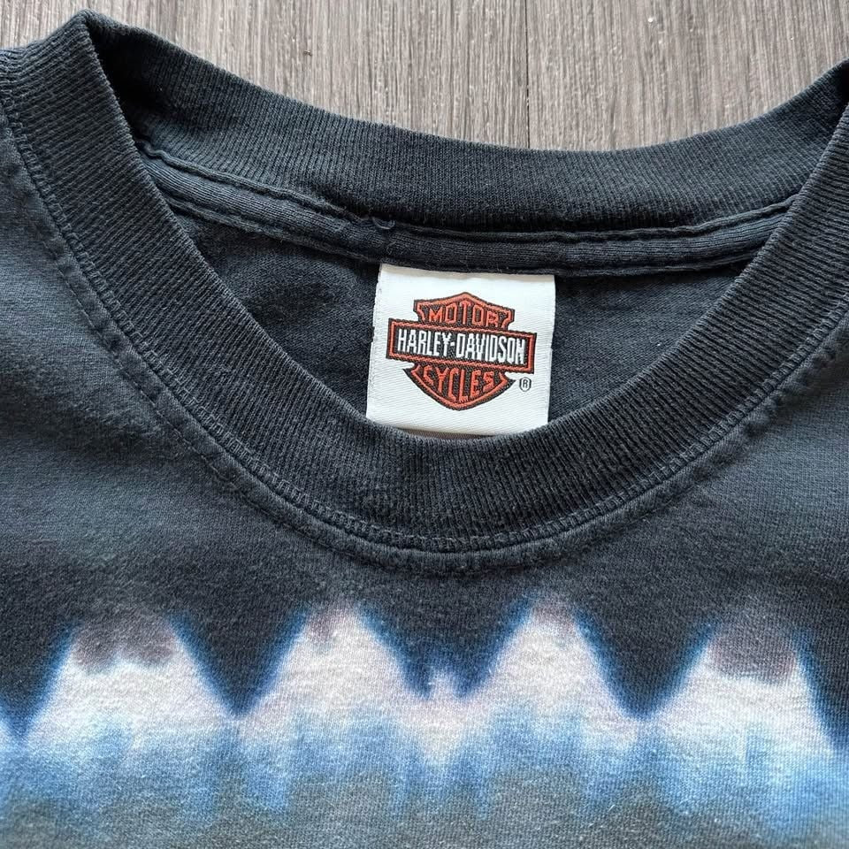 Harley Davidson American Eagle Tie-Dye T Shirt Y2K