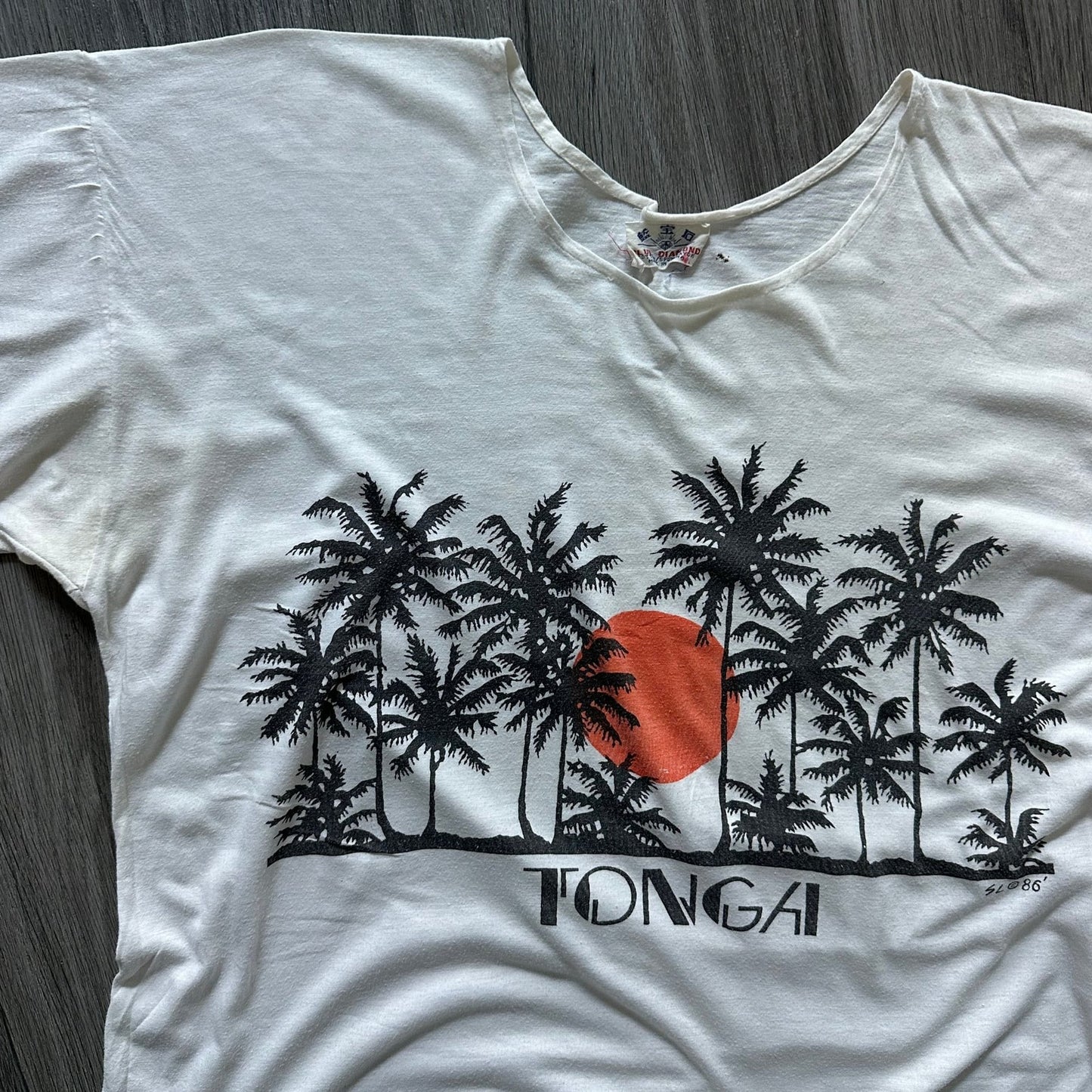 Vintage 80s Tonga T-Shirt Beach