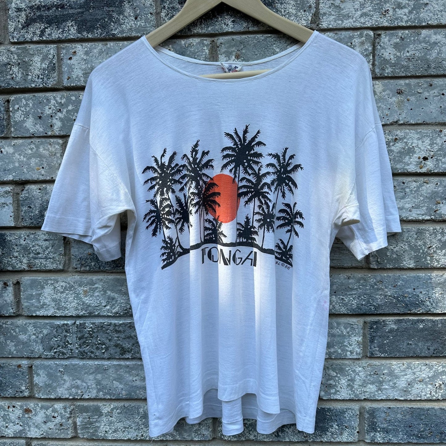 Vintage 80s Tonga T-Shirt Beach