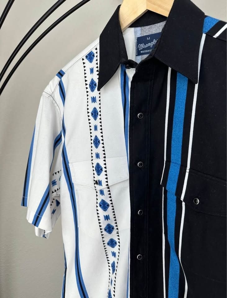 Vintage 80s Wrangler Southwest Rodeo Button Down Shirt