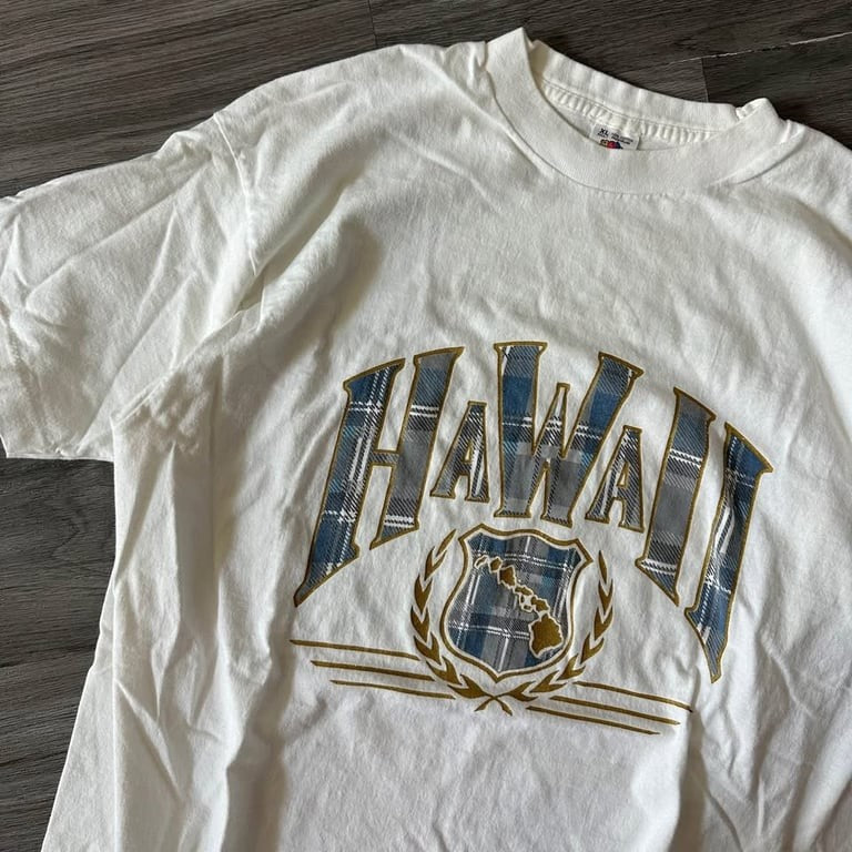Vintage 90s Hawaii Graphic T-Shirt Plaid