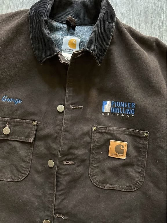Vintage 90s Carhartt C02 DKB Jacket Blanket Lined Chore Coat
