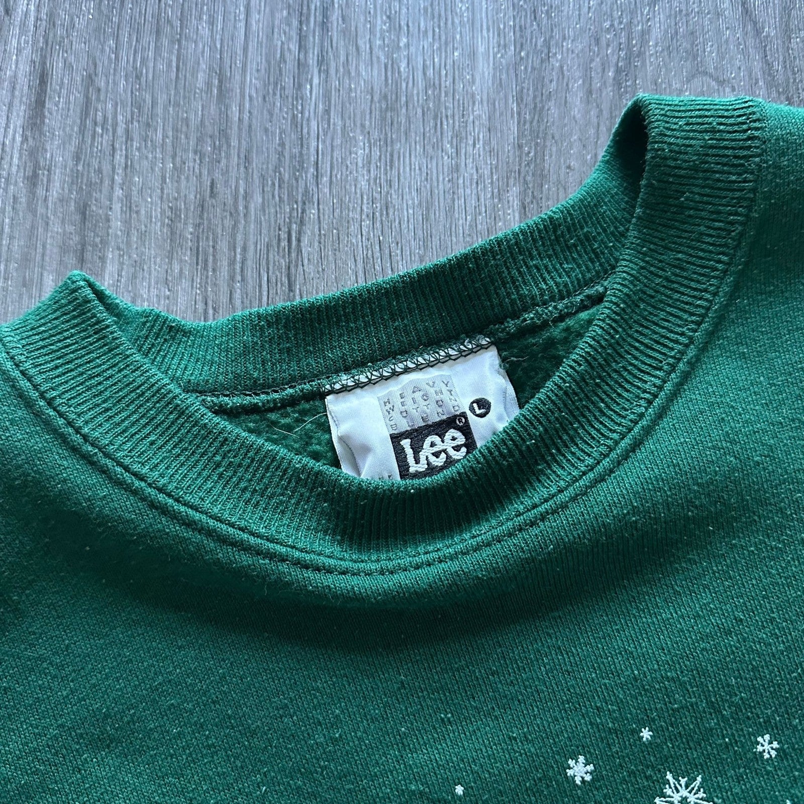 Vintage Shirttales 1991 Vermont Winter Scene Graphic Sweatshirt Green L