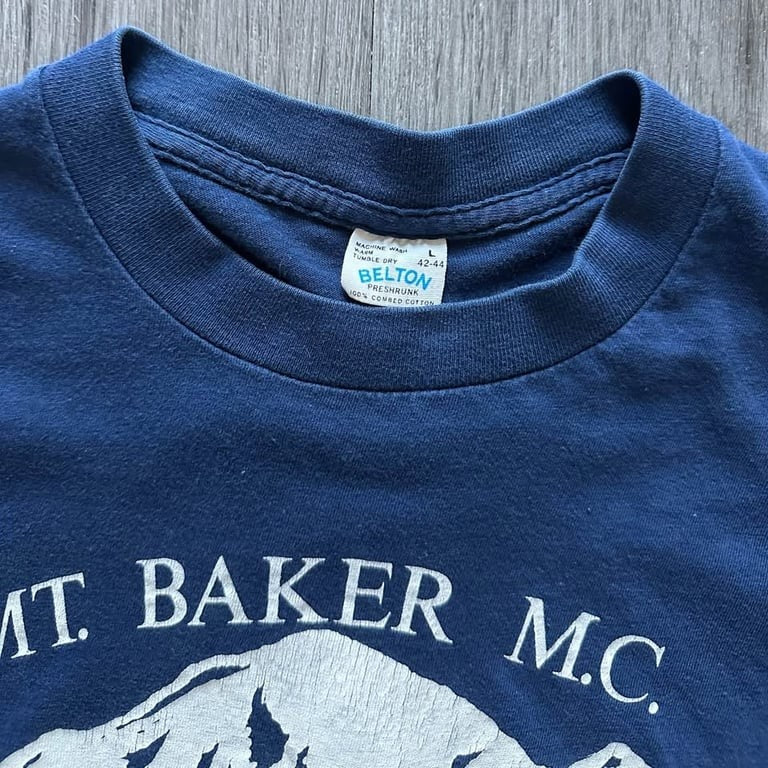 Vintage 70s Mt. Baker MC Motorcycle Club T-Shirt