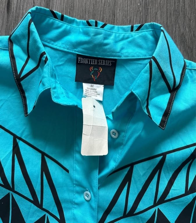 Vintage 90s Wrangler Frontier Series Western Button Down Shirt