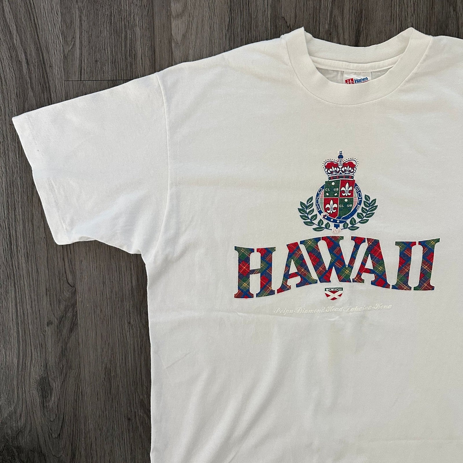 Vintage 90s Hawaii Plaid T-Shirt