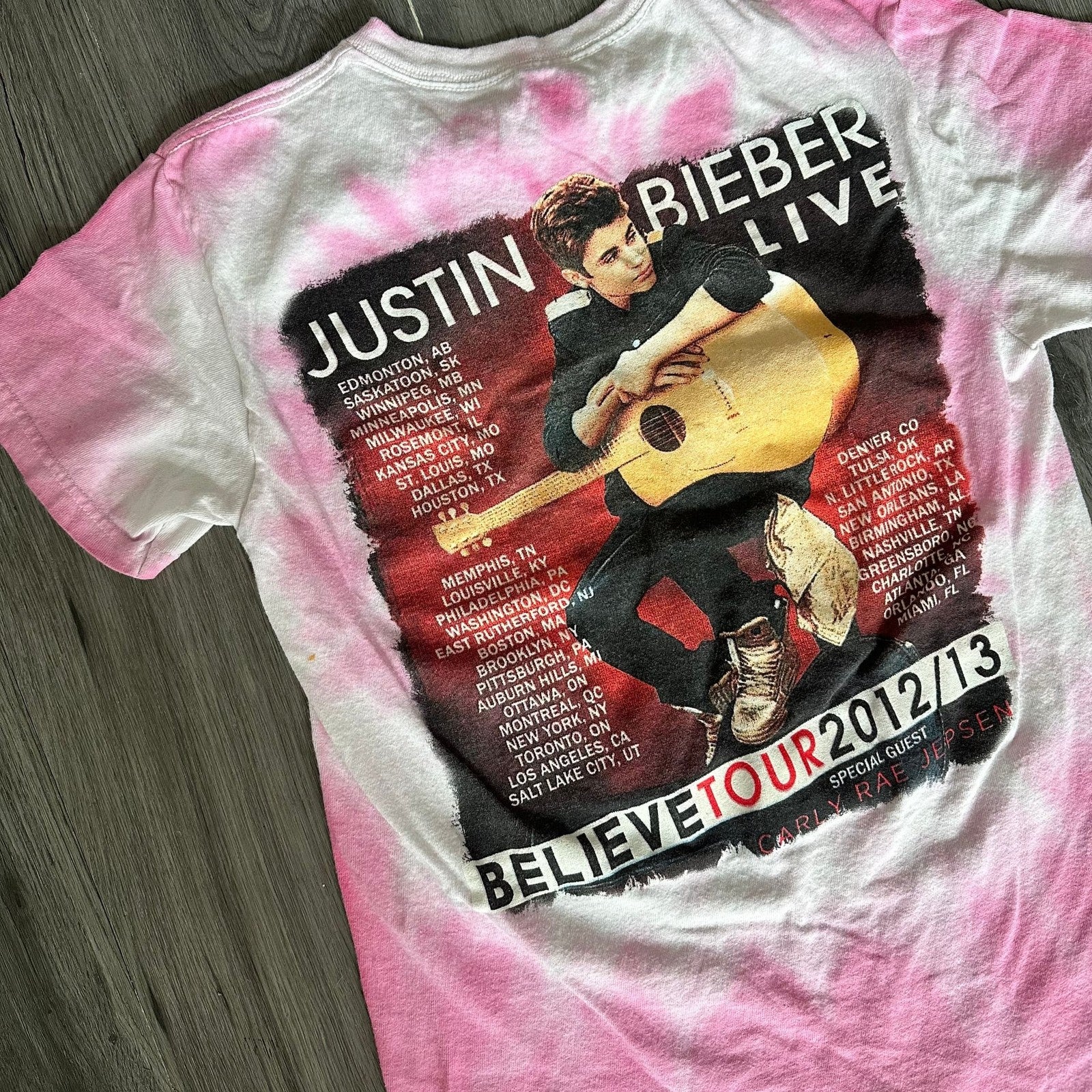 Justin Bieber Believe 2012 Concert Tour Short Sleeve T-Shirt Men's S