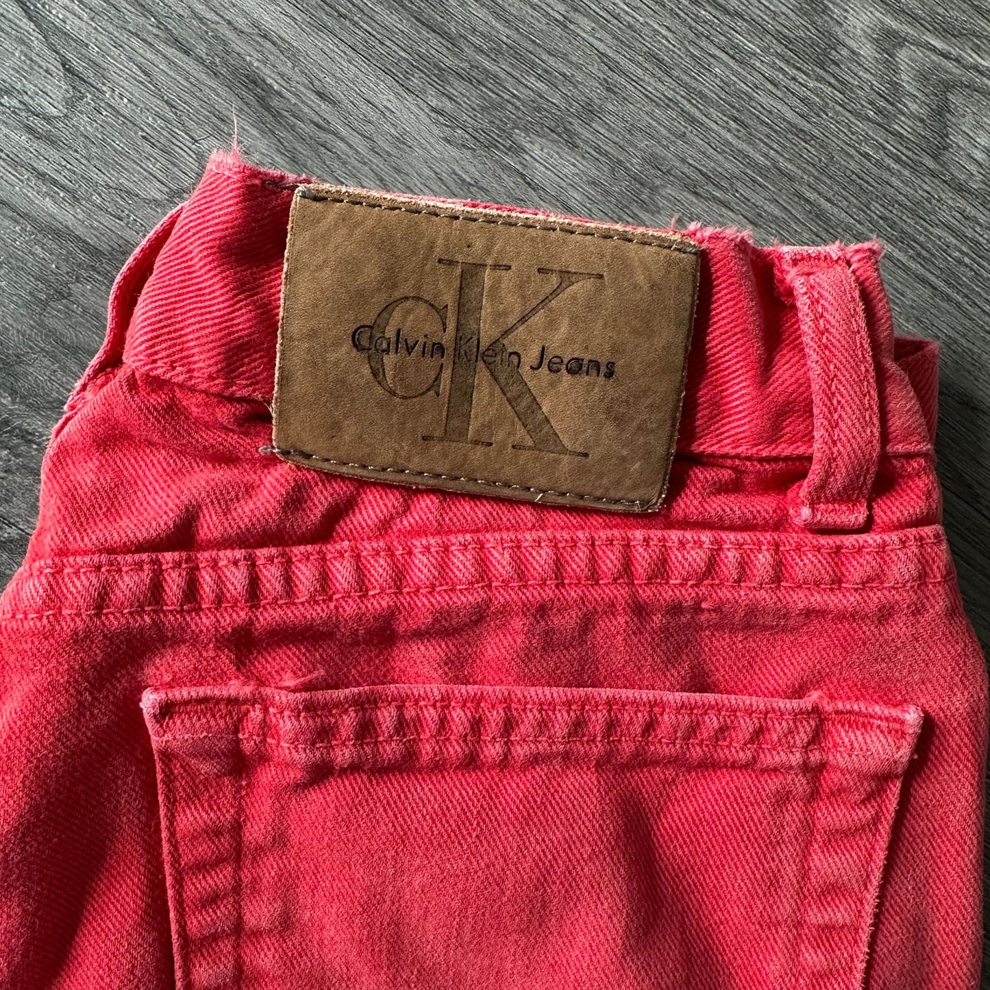 Vintage 90s Calvin Klein Denim Jeans High Wasted Red