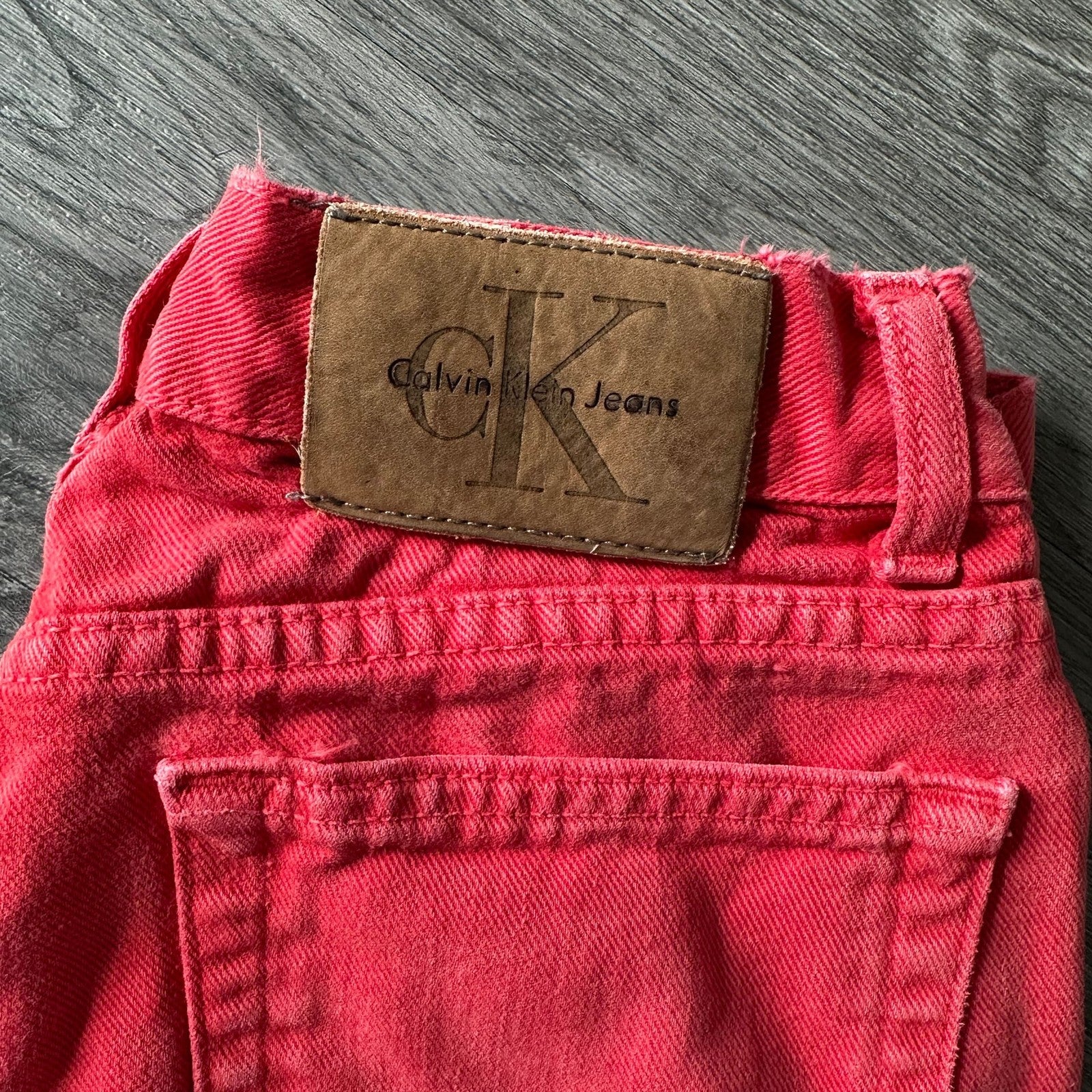 Vintage 90s Calvin Klein Denim Jeans High Wasted Red