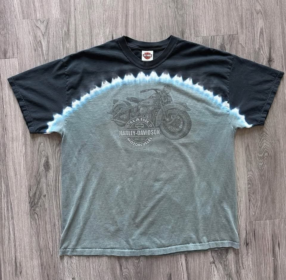 Harley Davidson American Eagle Tie-Dye T Shirt Y2K