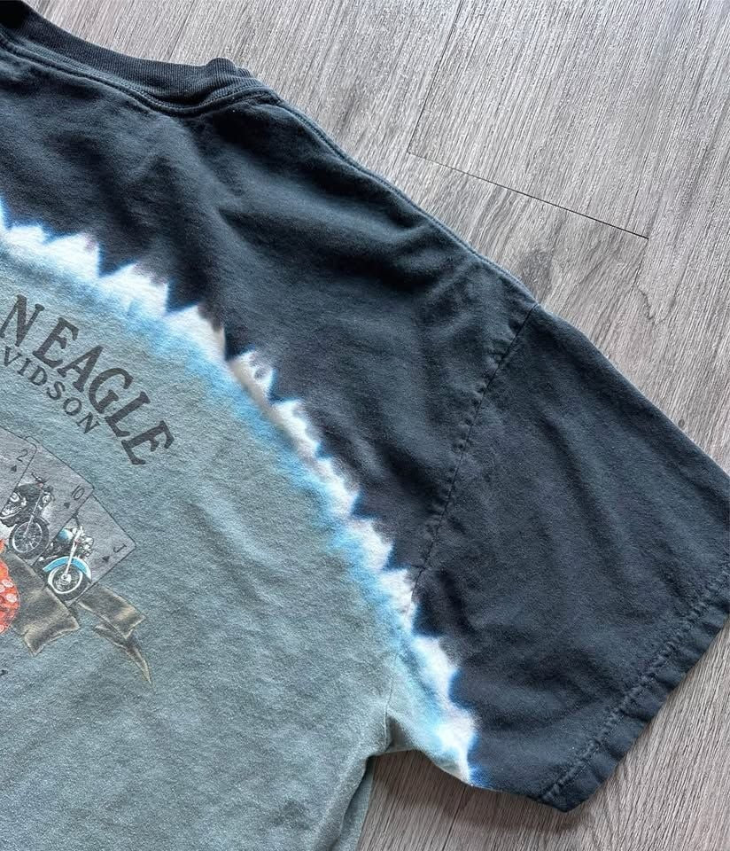 Harley Davidson American Eagle Tie-Dye T Shirt Y2K
