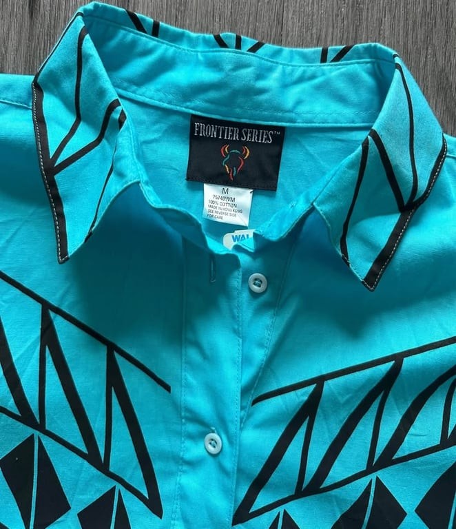 Vintage 90s Wrangler Frontier Series Western Button Down Shirt