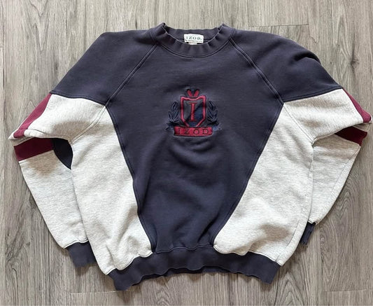 Vintage 90s Izod Colorblock Sweatshirt