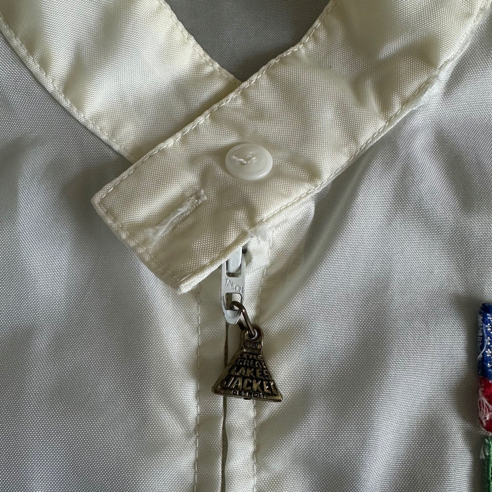 Vintage The Great Lakes Jacket White Flag Windbreaker Men's Small
