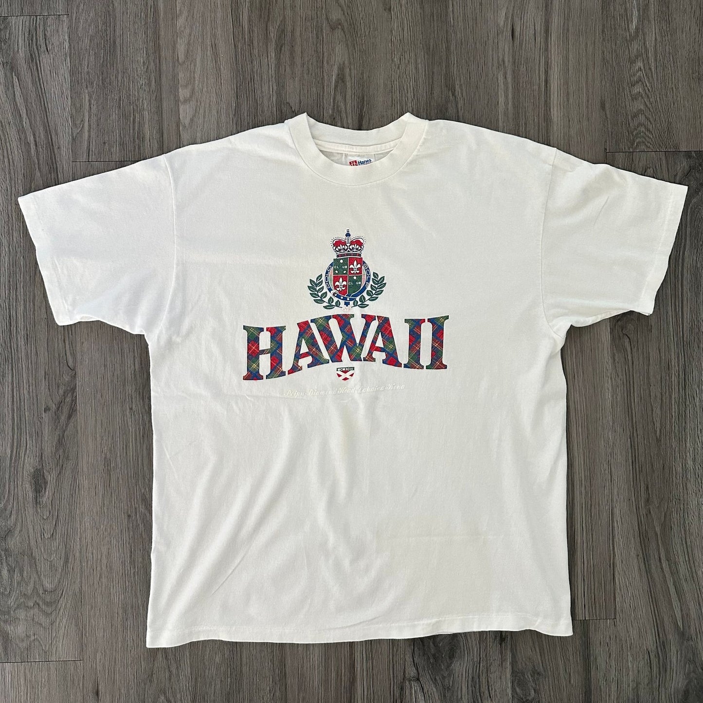 Vintage 90s Hawaii Plaid T-Shirt