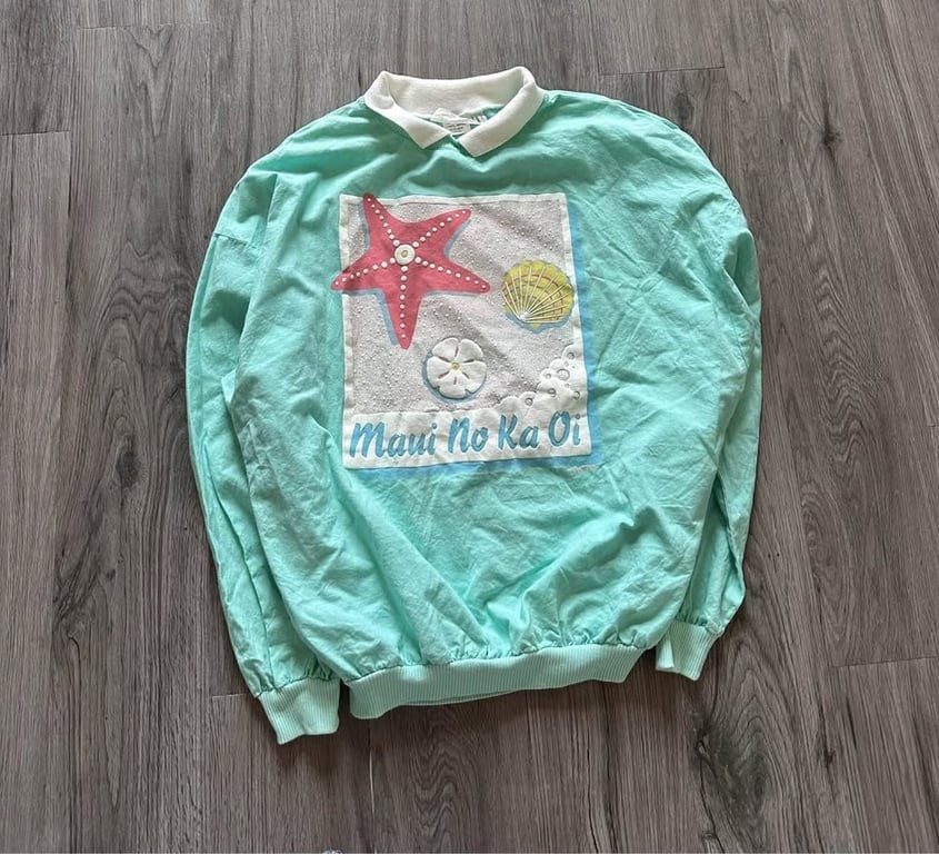 80s Vintage Maui Beach Surf Sweatshirt