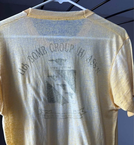 Vintage 70s 11th Bomb Group (H) Assn. T-Shirt.Measurements are in photos.