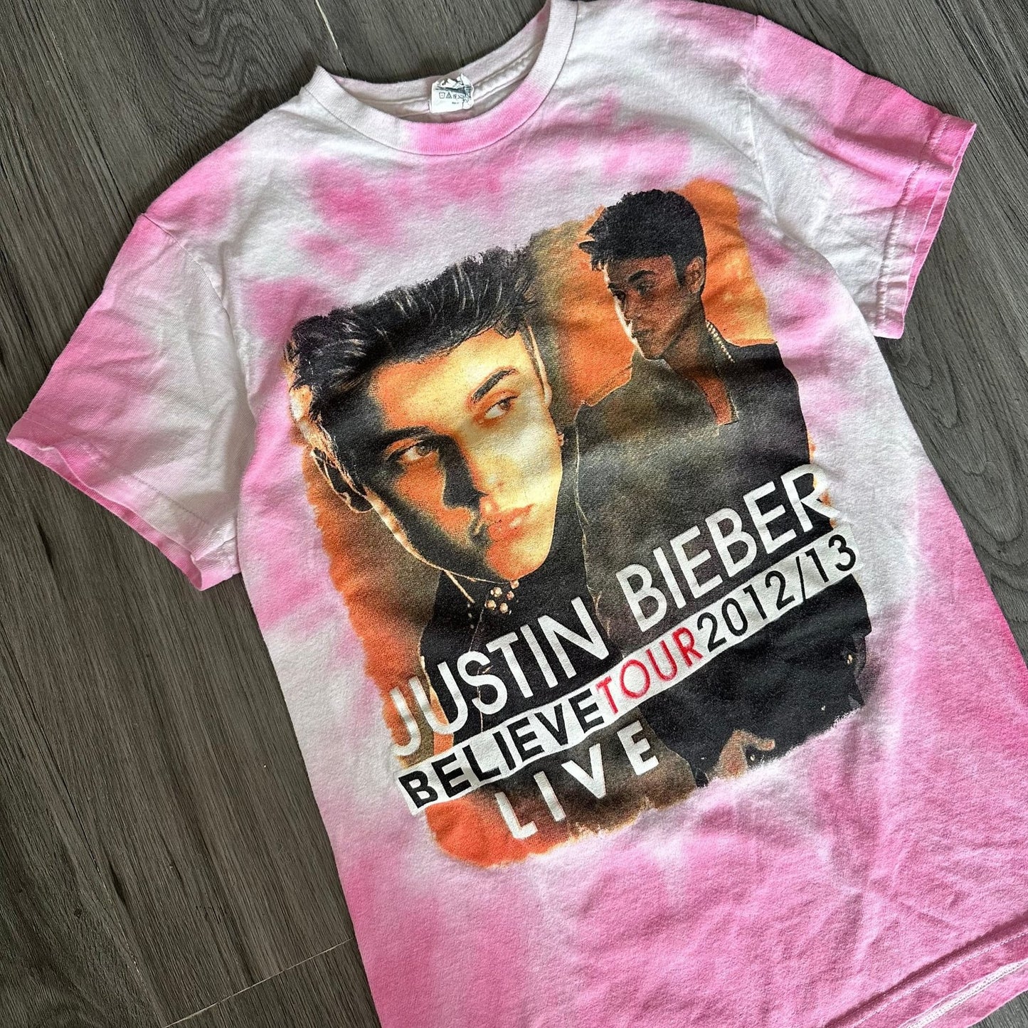 Justin Bieber Believe 2012 Concert Tour Short Sleeve T-Shirt Men's S