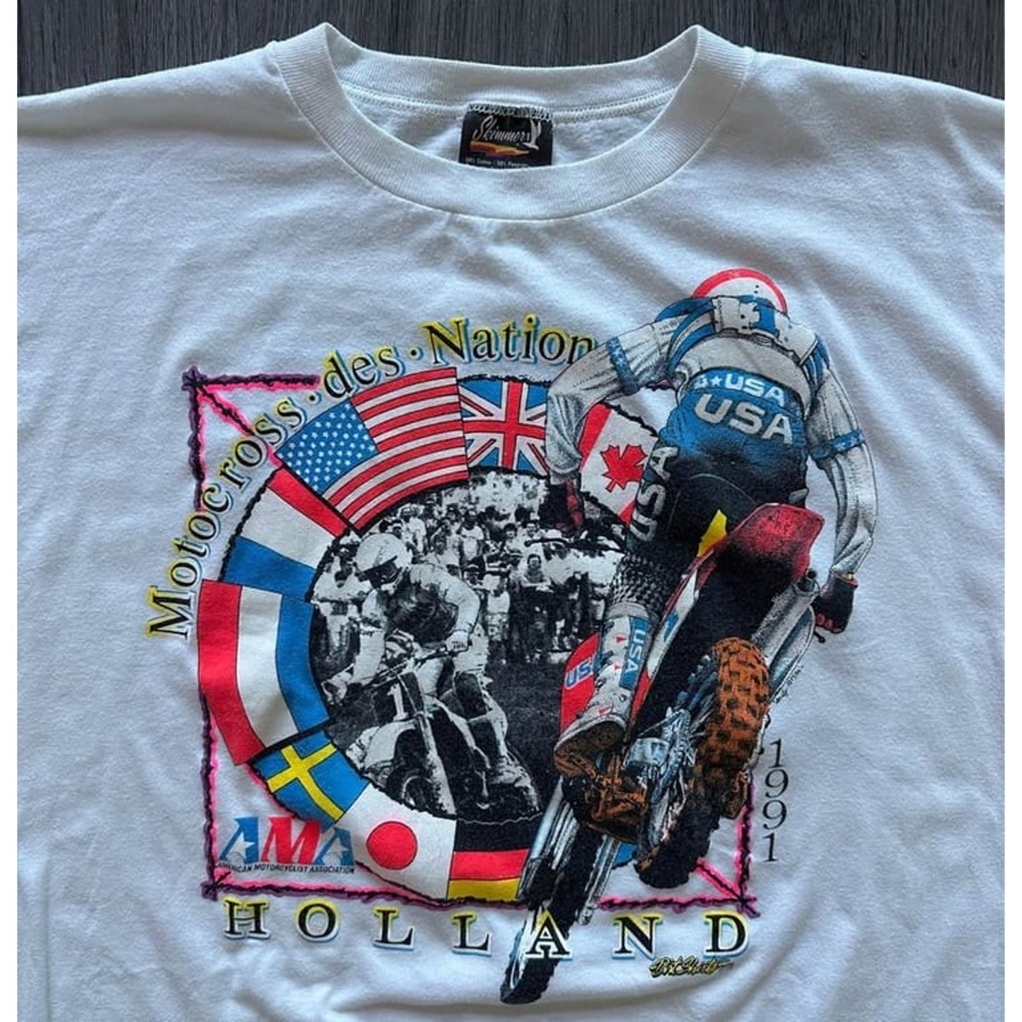 Vintage 1991 Motocross des Nation AMA Holland T-Shirt
