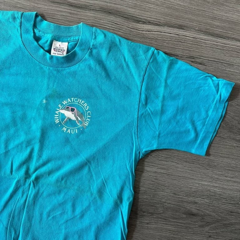 Vintage 1985 Maui Whale Watchers Club T-Shirt