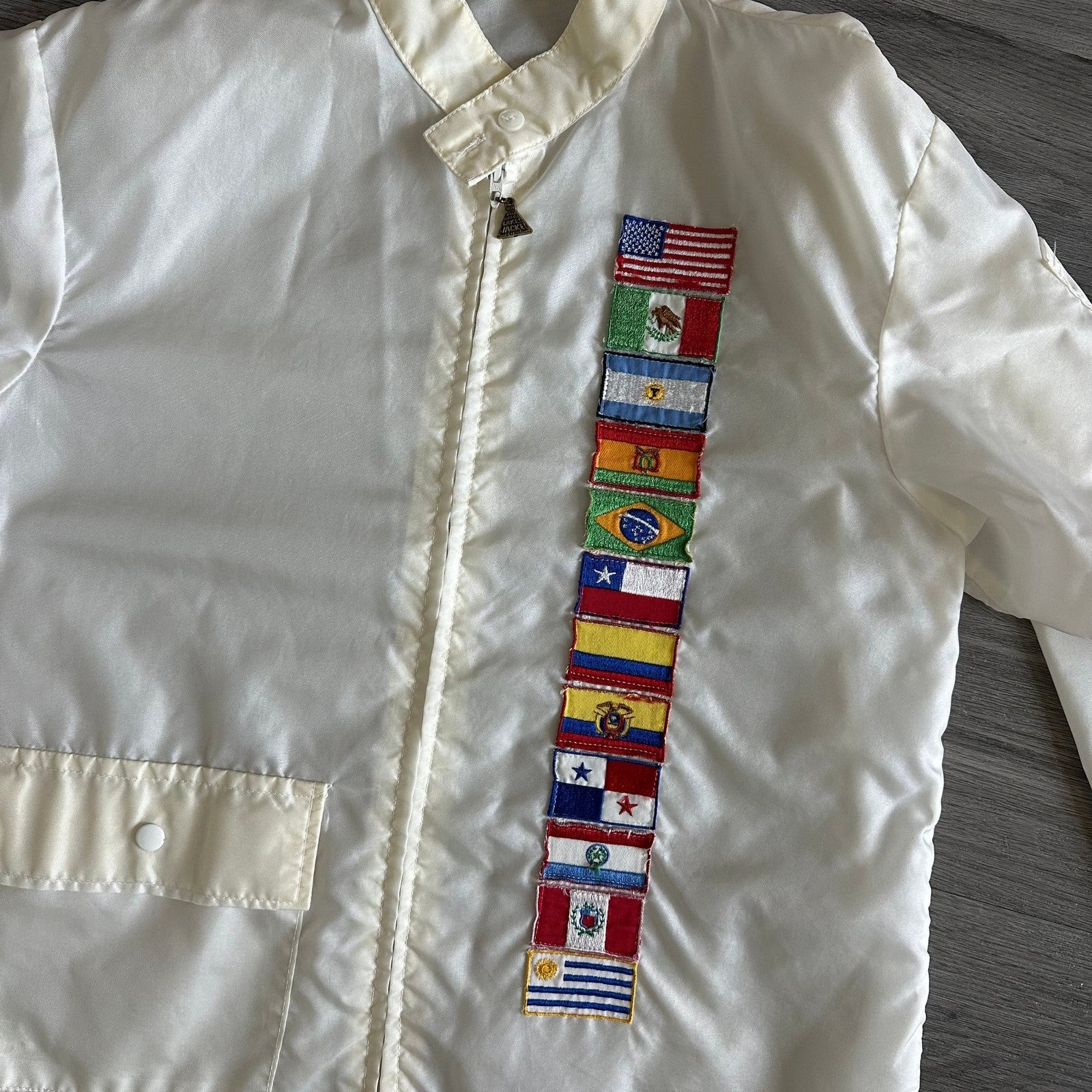 Vintage The Great Lakes Jacket White Flag Windbreaker Men's Small