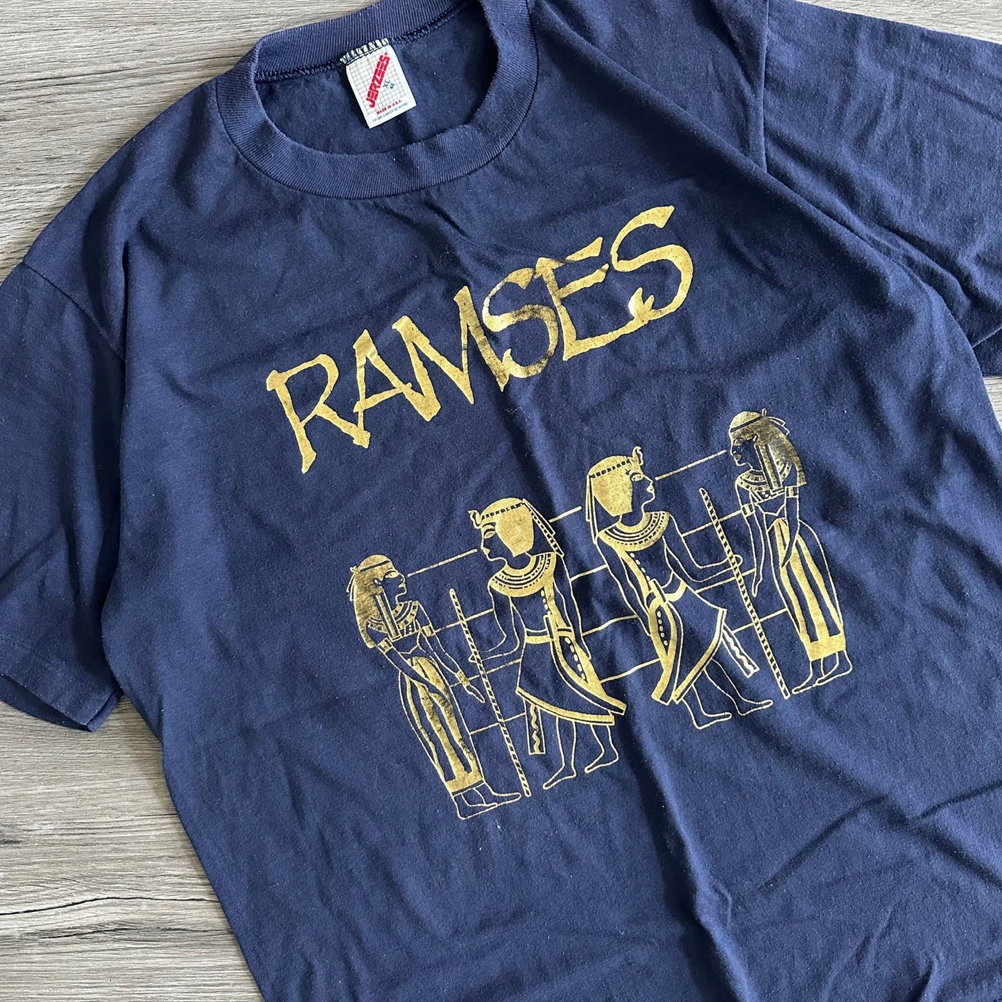 VTG Ramses II The Pharaoh & His Time Blue Graphic T-Shirt