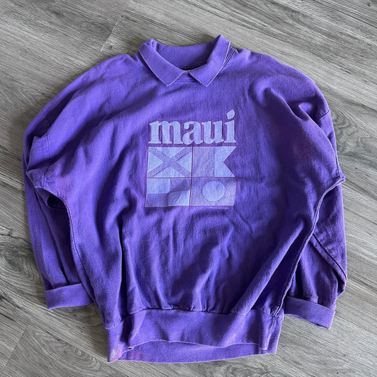 Vintage Maui Hawaii Graphic Crewneck Sweatshirt