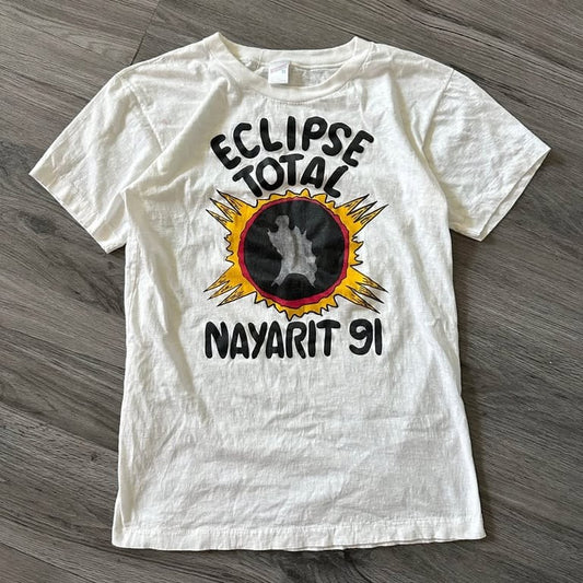Vintage 1991 Solar Eclipse Nayarit Mexico T-Shirt