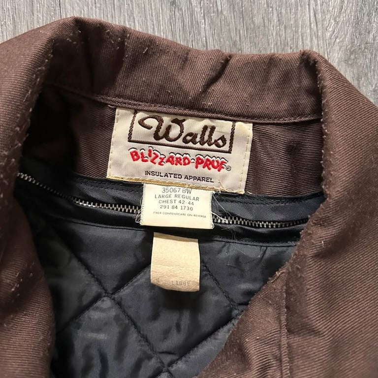 Vintage 70s Walls Blizzard Pruf Work Jacket Texas Safe Hunter Patch