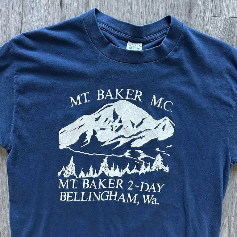 Vintage 70s Mt. Baker MC Motorcycle Club T-Shirt