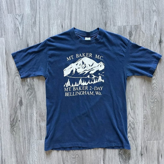 Vintage 70s Mt. Baker MC Motorcycle Club T-Shirt
