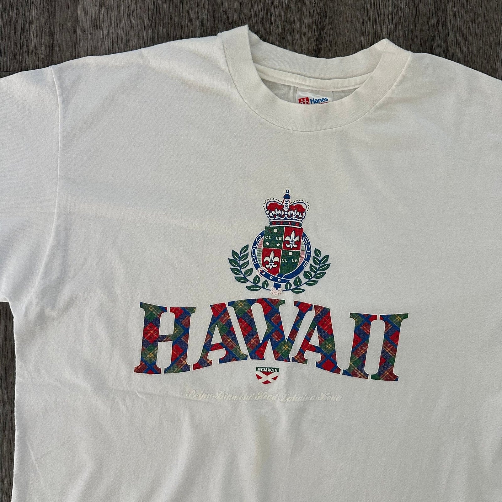 Vintage 90s Hawaii Plaid T-Shirt