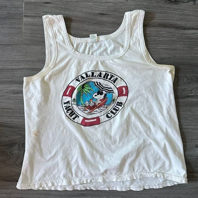 Vintage 1980s Snoopy Vallarta Yacht Club Tank Top