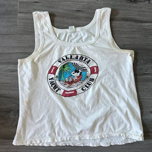 Vintage 1980s Snoopy Vallarta Yacht Club Tank Top