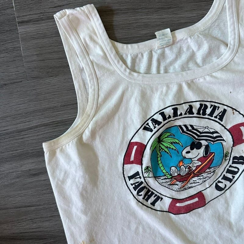 Vintage 1980s Snoopy Vallarta Yacht Club Tank Top