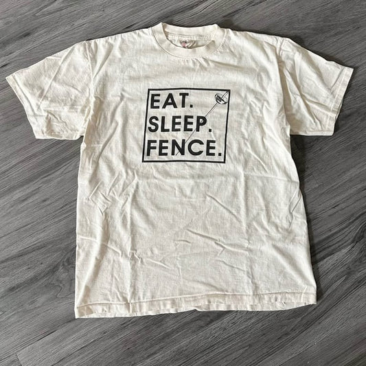 Vintage 80s Eat Sleep Fence T-Shirt