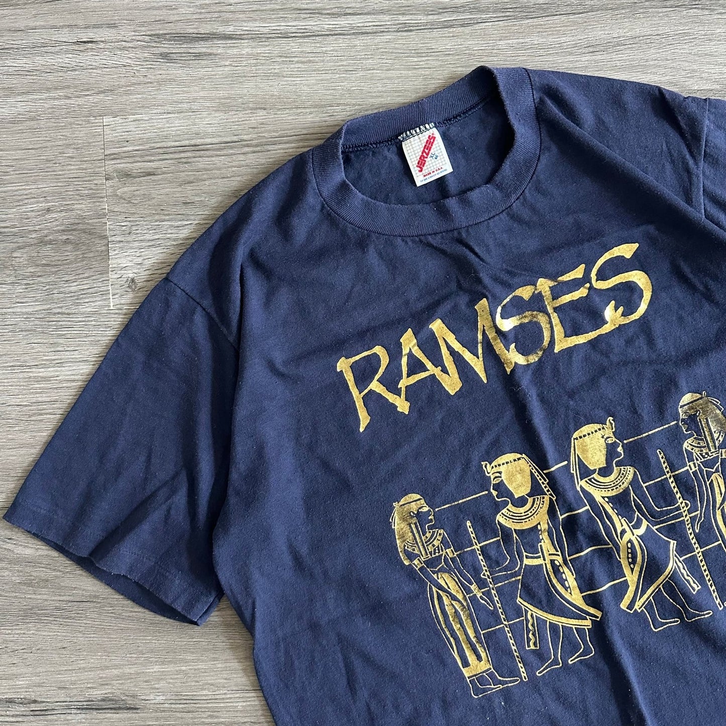 VTG Ramses II The Pharaoh & His Time Blue Graphic T-Shirt