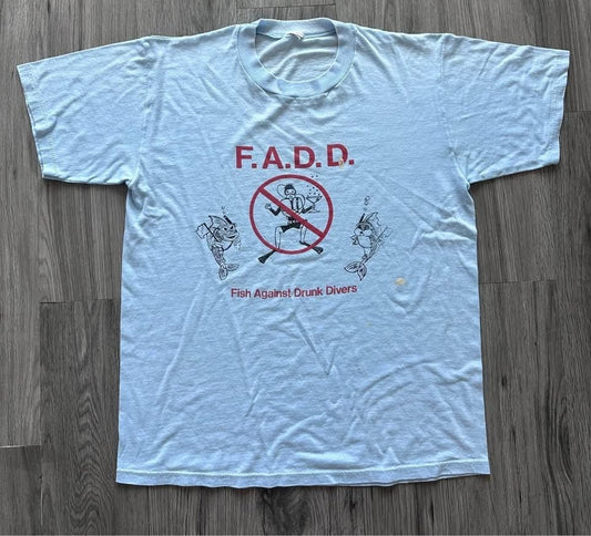 Vintage 80s Fish Against Drunk Drivers T-Shirt